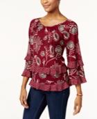 Style & Co Ruffled Tiered Top, Created For Macy's
