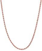 20 Rope Necklace In 14k Rose Gold