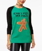 Ultra Flirt Juniors' Funny Gingerbread Graphic Sweater