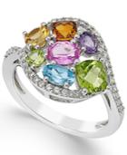 Multi-stone Ring (2-1/3 Ct. T.w.) In Sterling Silver