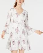 American Rag Juniors' Printed Crochet-trimmed Dress, Created For Macy's