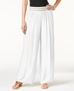 Thalia Sodi Wide-leg Crepe Pants, Created For Macy's
