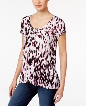 Calvin Klein Jeans Printed Split-back Top