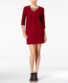 Kensie Lace-up Mini Dress