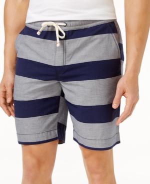 Tommy Hilfiger Men's Alfred Striped Drawstring Cotton Shorts