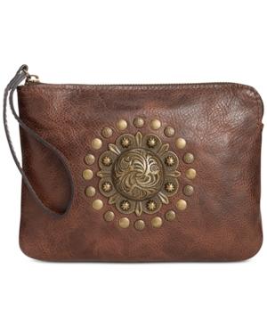 Patricia Nash Distressed Medallion Cassini Wristlet