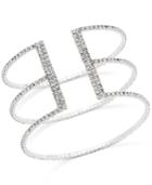 Inc International Concepts Gold-tone Crystal Triple Row Flex Bracelet, Created For Macy's