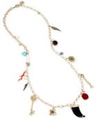 Betsey Johnson Gold-tone Charm Necklace