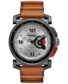 Diesel Men's Hybrid Light Brown Leather Strap Smart Watch 47x58mm Dzt1002