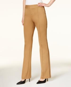 I.n.c. Curvy Faux-leather-trim Pants, Created For Macy's