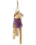 M. Haskell For Inc Gold-tone Feather And Stone Charm Cluster Clip-on Pendant, Only At Macy's