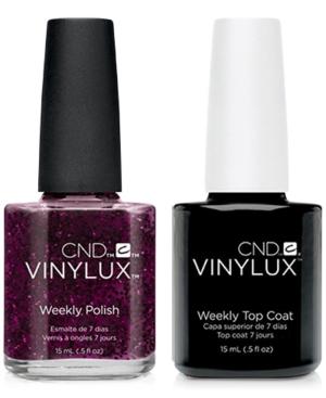 Creative Nail Design Vinylux Poison Plum Nail Polish & Top Coat (two Items), 0.5-oz, From Purebeauty Salon & Spa