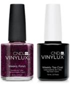 Creative Nail Design Vinylux Poison Plum Nail Polish & Top Coat (two Items), 0.5-oz, From Purebeauty Salon & Spa