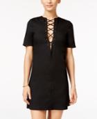 Material Girl Juniors' Lace-up Shift Dress, Only At Macy's