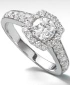 Diamond Halo Ring In 14k White Gold (1-1/2 Ct. T.w.)
