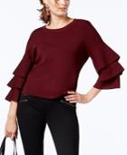 Inc International Concepts Tiered-sleeve Sweater, Created For Macy's