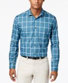 Alfani Men's Cotton Grid-pattern Shirt, Only At Macy's