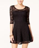 Material Girl Lace Illusion Skater Dress, Only At Macy's