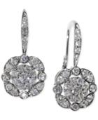 Effy Diamond (5/8 Ct. T.w.) Leverdrop Cluster Earrings In White Gold