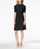 Bar Iii Mock-turtleneck Fit & Flare Dress, Only At Macy's