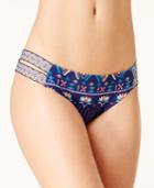 Roxy Band It Printed Cutout Bikini Bottoms Women's Swimsuit