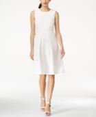Calvin Klein Textured Sleeveless A-line Dress