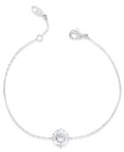 Danori Silver-tone Dainty Crystal Bracelet, Only At Macy's
