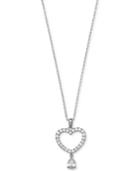 Giani Bernini Cubic Zirconia Heart & Teardorp Necklace In Sterling Silver, Created For Macy's