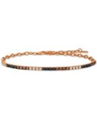 Le Vian Chocolate Layer Cake Blackberry Diamonds, Chocolate Diamonds & Nude Diamondsdiamond Bracelet (1-1/4 Ct. T.w.) In 14k Rose Gold