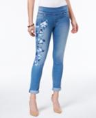 Style & Co Embroidered Pull-on Boyfriend Jeans, Only At Macy's