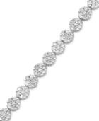 Diamond Cluster Link Bracelet (2 Ct. T.w.) In 14k White Gold