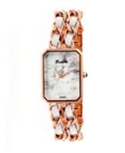 Bertha Quartz Eleanor Collection Rose Gold And White Stainless Steel Watch 26mm