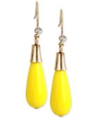 M. Haskell For Inc Gold-tone Briolette Color Drop Earrings, Only At Macy's