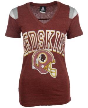 5th & Ocean Women's Washington Redskins Shoulder Stripe T-shirt