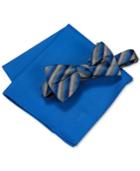 Alfani Blue Bow Tie & Pocket Square Set, Only At Macy's