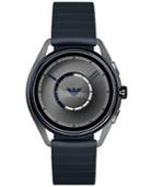 Emporio Armani Men's Blue Rubber Strap Touchscreen Smart Watch 43mm