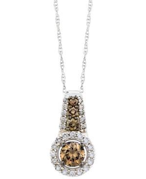 Le Vian Chocolate And White Diamond Pendant Necklace In 14k White Gold (1/2 Ct. T.w.)