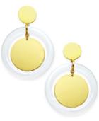 Inc International Concepts Gold-tone & Resin Gypsy Hoop Earrings, Created For Macy's