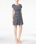 Connected Petite Graphic Print A-line Dress