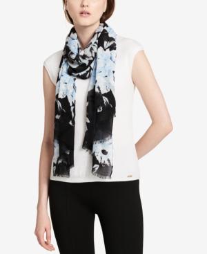 Calvin Klein Floral Border Scarf