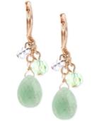 Lonna & Lilly Gold-tone Mint Green Stone Drop Earrings