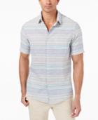 Tasso Elba Men's Marren Striped Shirt, Created For Macy's