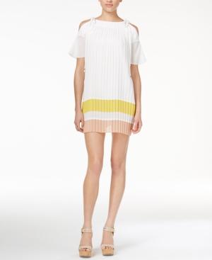 Endless Rose Pleated Off-the-shoulder Dress