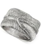 Balissima By Effy Textured Diamond Ring (1/6 Ct. T.w.) In Sterling Silver