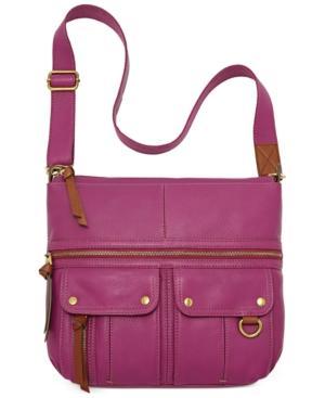 Fossil Morgan Leather Top Zip Crossbody
