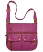 Fossil Morgan Leather Top Zip Crossbody