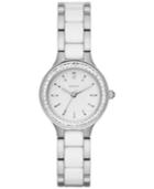 Dkny Women's Chambers Two-tone Stainless Steel And Ceramic Bracelet Watch 28mm Ny2494
