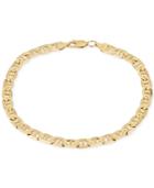 Men's Open Link Chain Bracelet In Solid 10k Gold