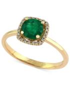 Brasilica By Effy Emerald (3/4 Ct. T.w.) And Diamond Accent Square Ring In 14k Gold