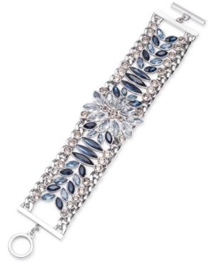 Givenchy Silver-tone Blue Multi-crystal Bracelet